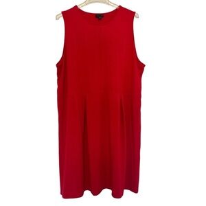 J. Jill Vibrant Pleated Dress Red